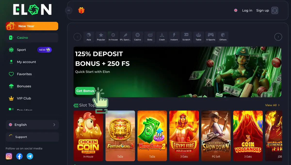 Elon Casino Bonus for New Players from Bangladesh