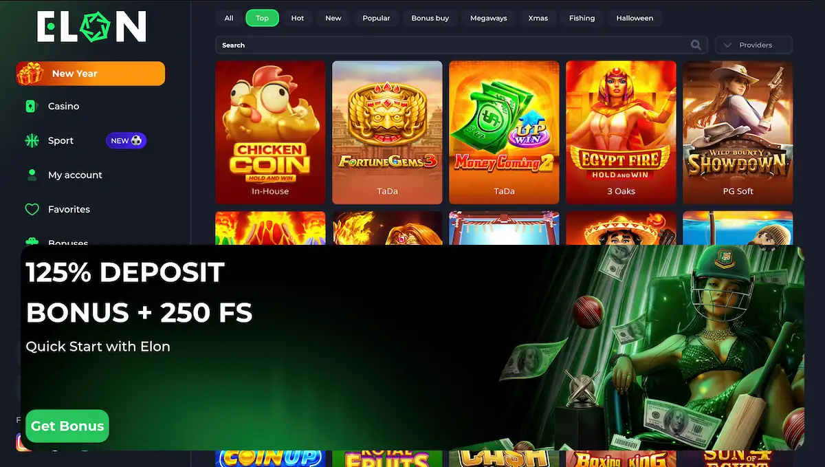 Welcome bonus for new players in Bangladesh at Elon Casino