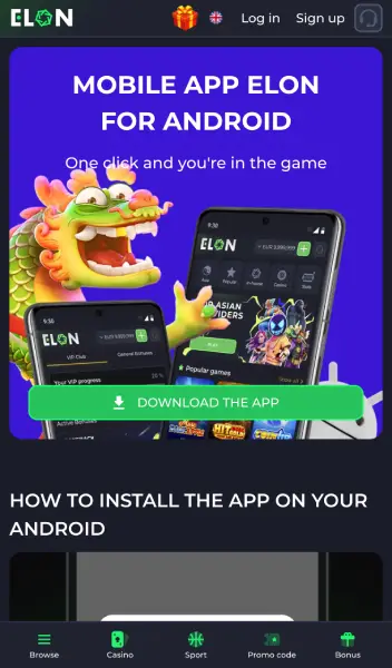Elon Online Casino Mobile App